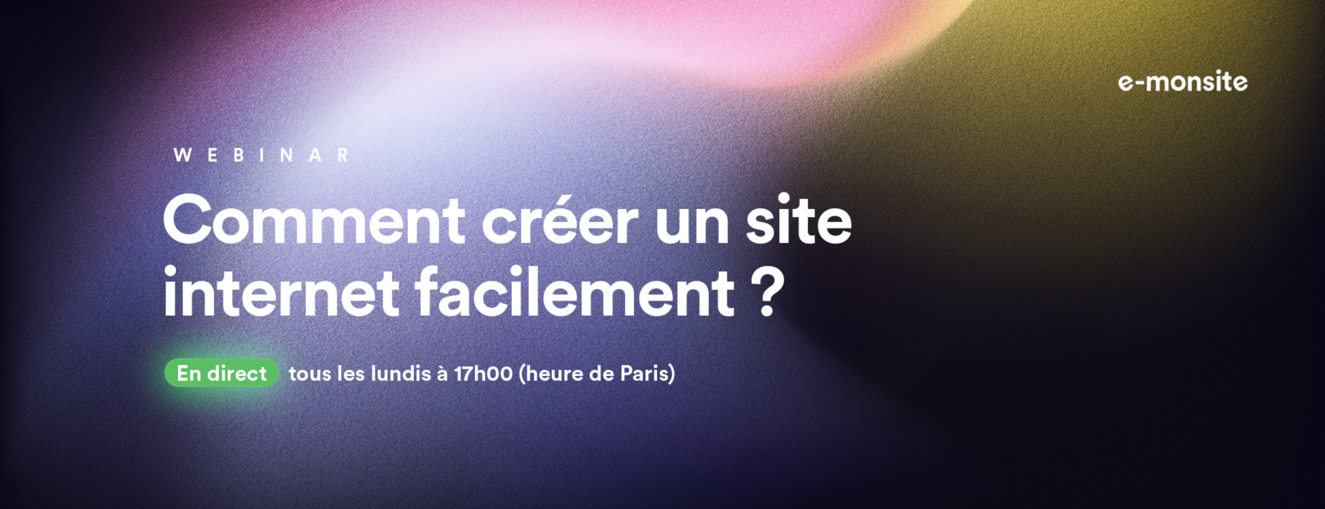 Webinar : Comment créer un site internet ?
